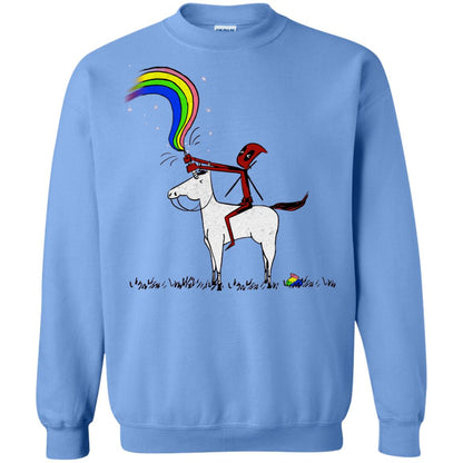 Deadpool With Unicorn Movie T-shirt Carolina Blue