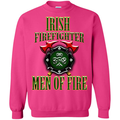 Irsh Firefighter Men Of Fire Irish Fireman Gift Shirt Heliconia
