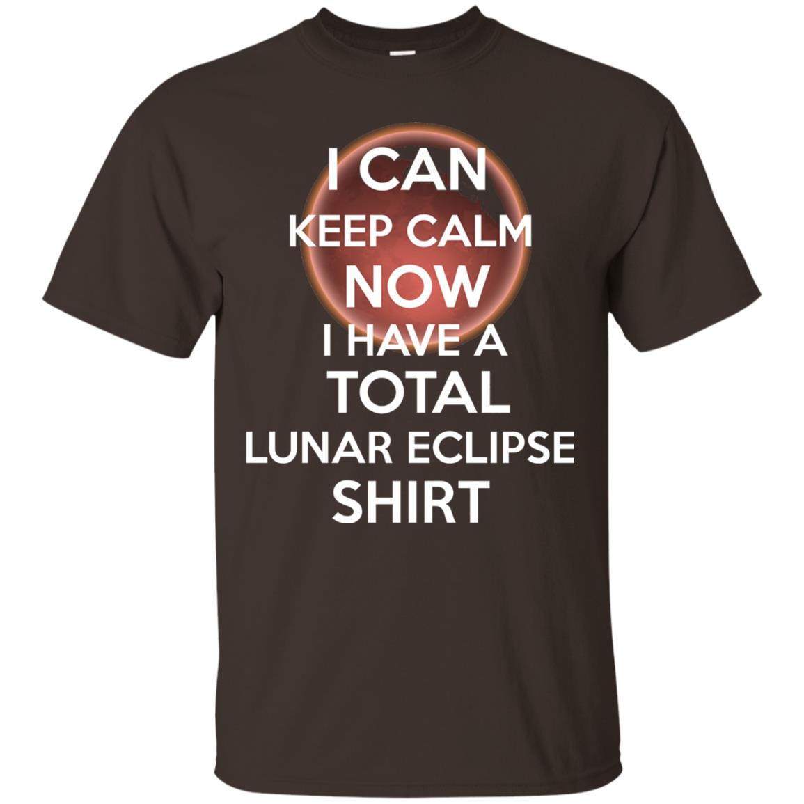 Lunar Eclipse 2018 Shirt Blood Moon Keep Calm Now T-shirt Dark Chocolate
