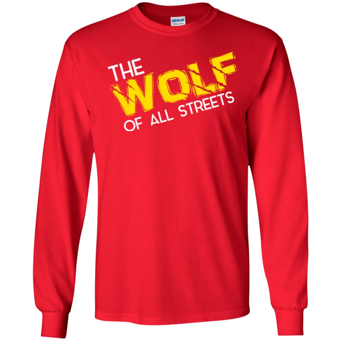 Wolf Lover T-shirt The Wolf Of All Streets Red