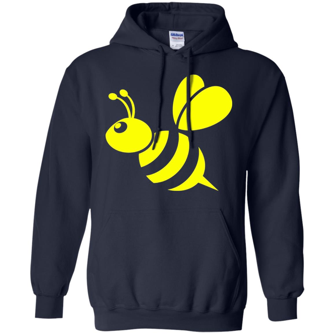 Yellow Honeybee Bee Lover T-shirt Navy