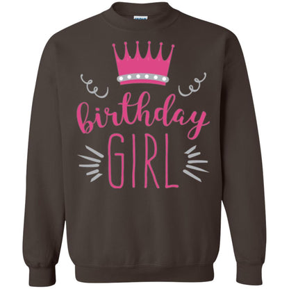 Tiara Crown T-shirt Girl_s Youth Birthday Princess T-shirt Dark Chocolate