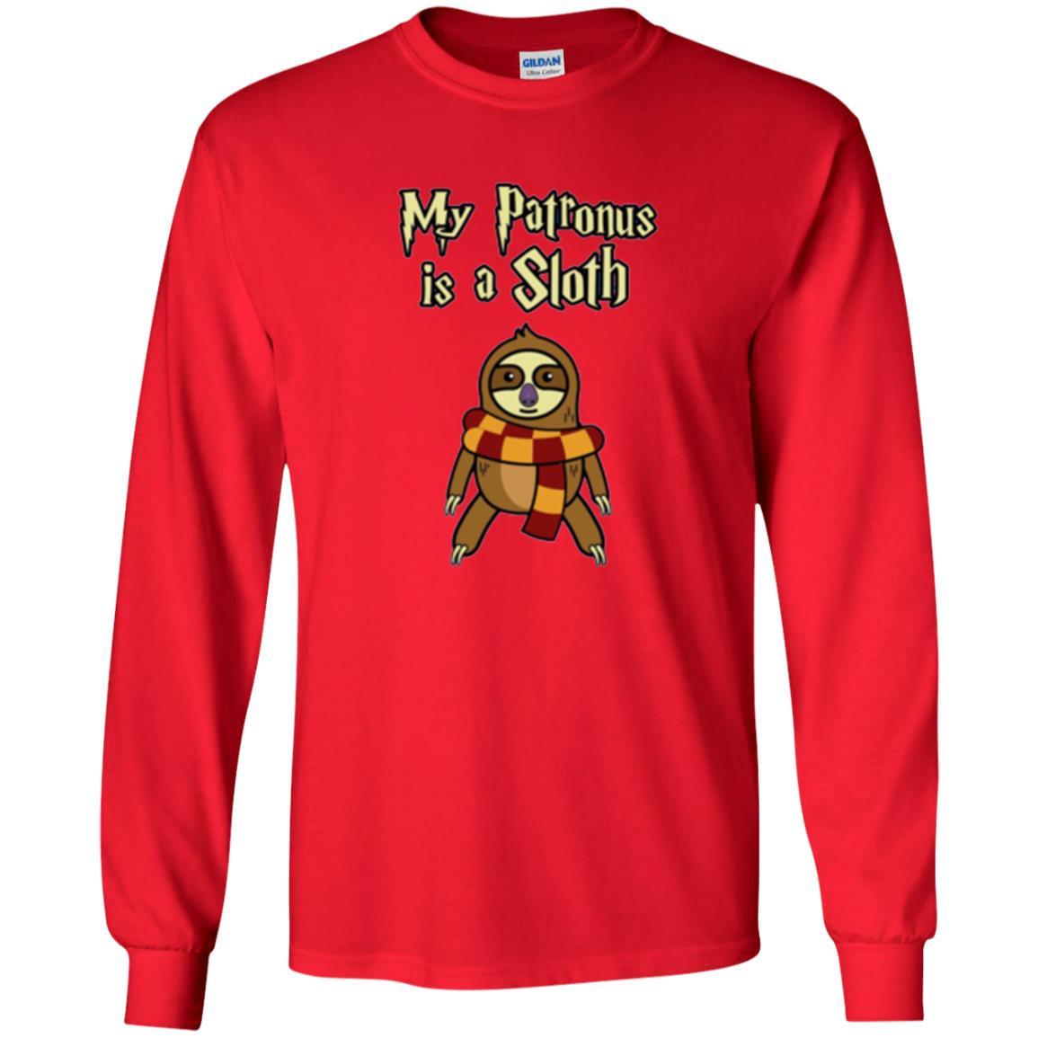 Christmas T-shirt My Patronus Is A Sloth T-shirt Red