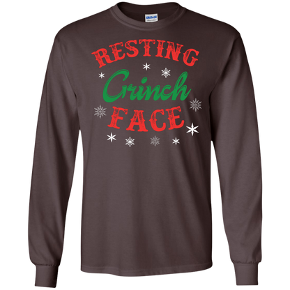 Christmas T-Shirt Resting Grinch Face Dark Chocolate