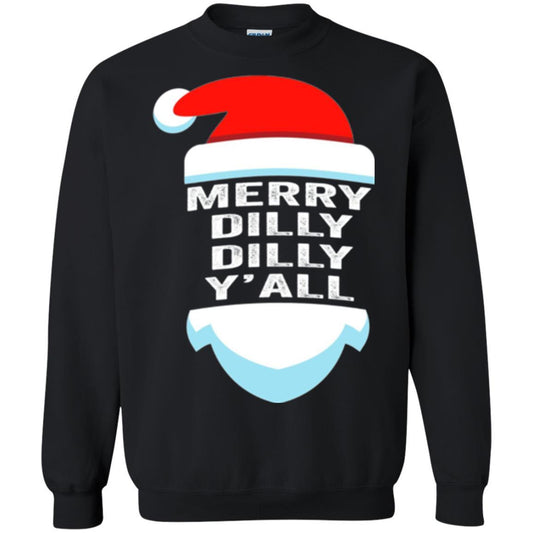 Christmas T-shirt Dilly Dilly Yall Santa Hat Christmas T-shirt Black