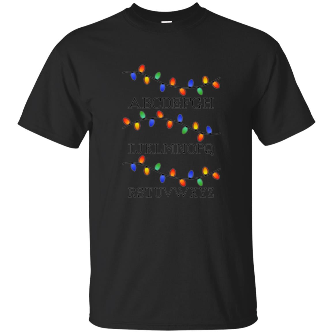 Christmas T-shirt Fairy Lights Black