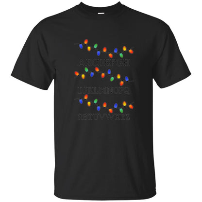 Christmas T-shirt Fairy Lights Black