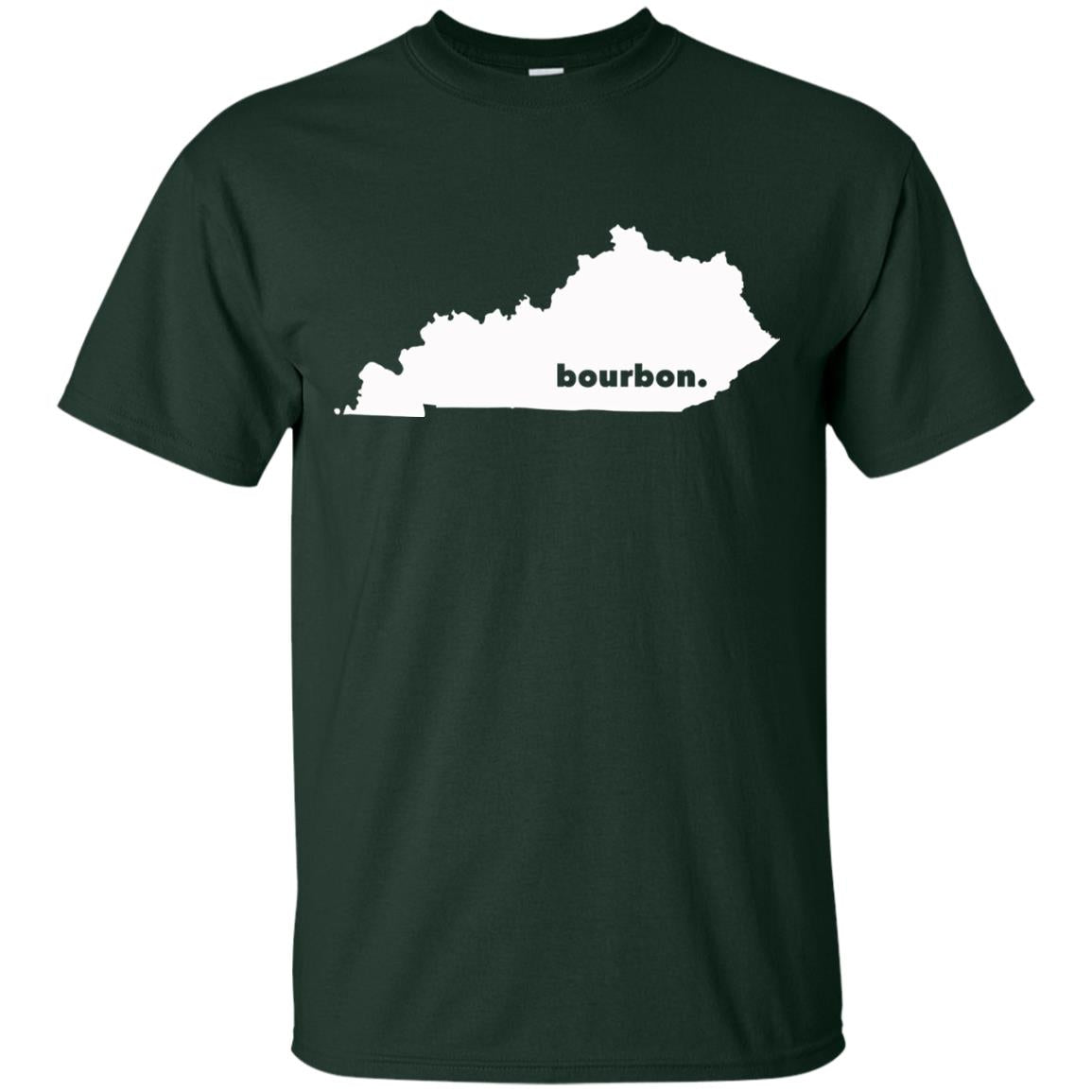 Kentucky T-shirt I Bourbon State Map Forest