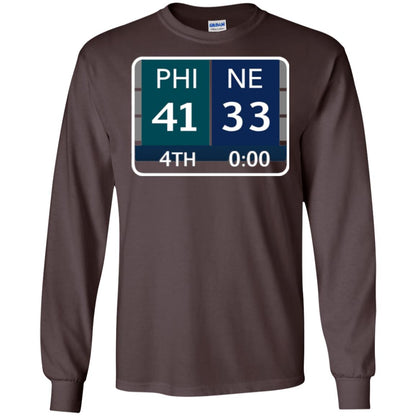 Phi 41 Ne 33 Final Score Football Lover T-shirt Dark Chocolate