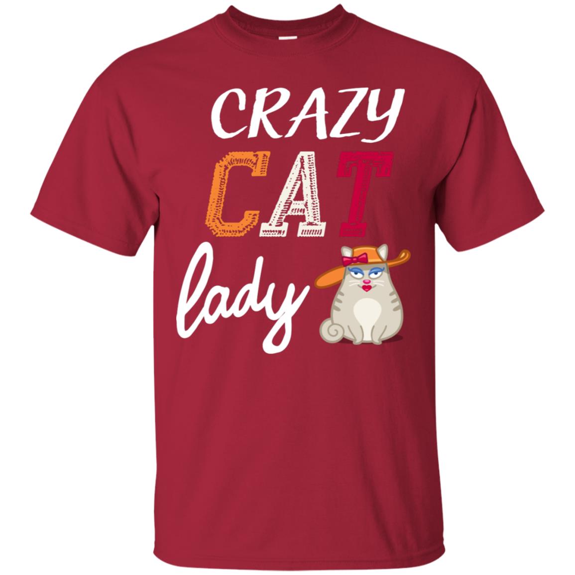 Crazy Cat Lady Chicken Shirt For Girls Womens Cardinal