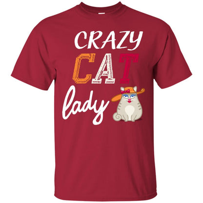 Crazy Cat Lady Chicken Shirt For Girls Womens Cardinal