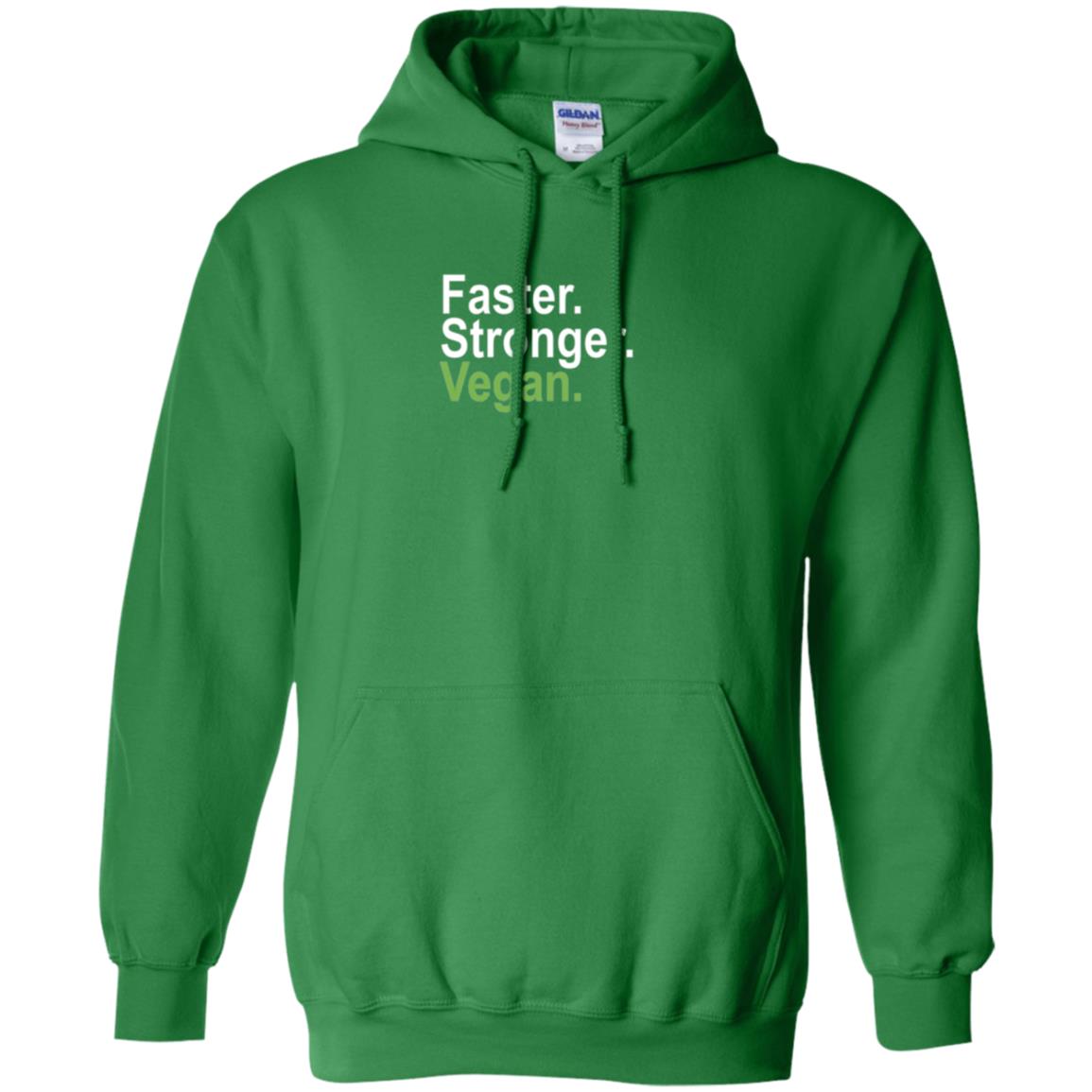 Vegetarian T-shirt Faster Stronger Vegan Irish Green