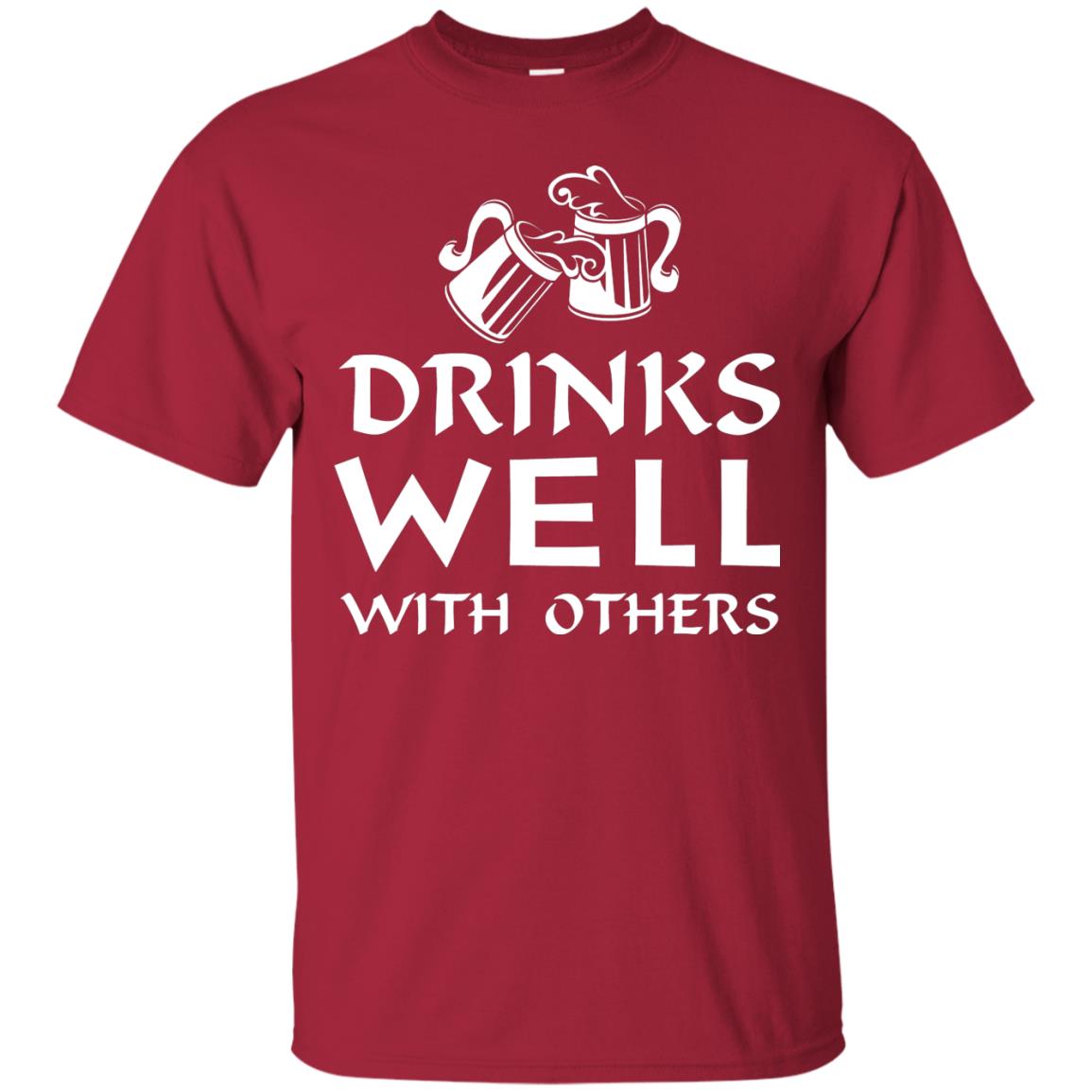 Drinks Well With Others St. Patrick_s Day T-shirt Cardinal
