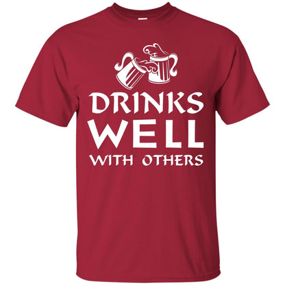 Drinks Well With Others St. Patrick_s Day T-shirt Cardinal