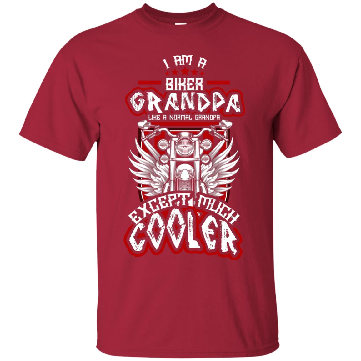 I Am A Biker Grandpa Like A Normal Grandpa Bike T-shirt For Papa Cardinal