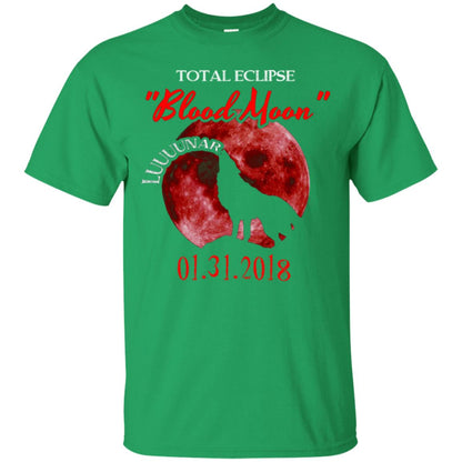 Eclipse T-shirt Total Eclipse Luuuunar Blood Moon Irish Green