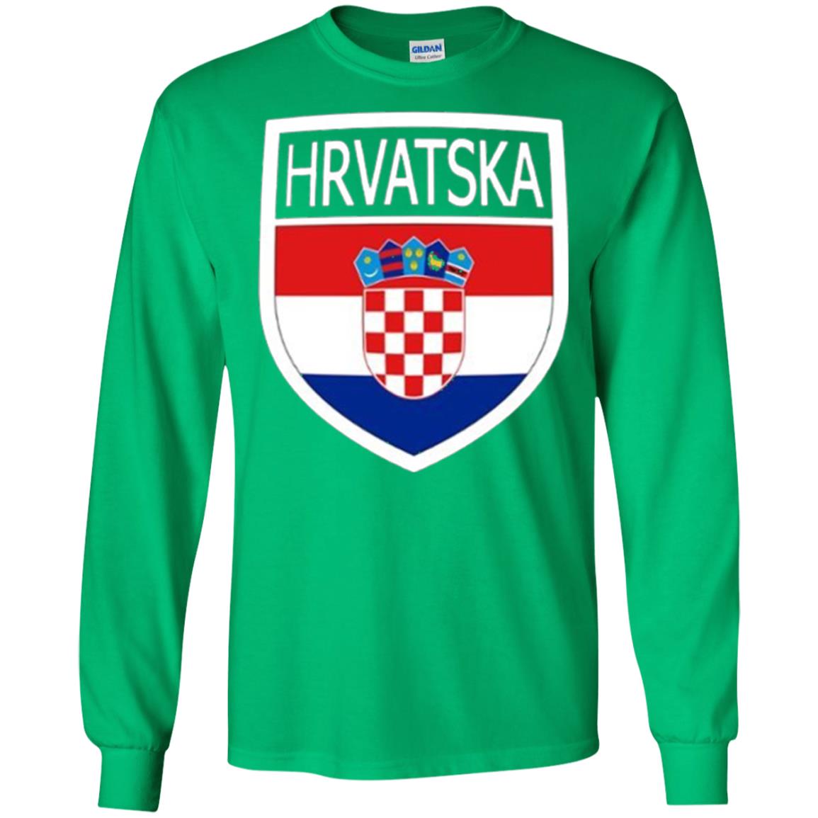 Croatia Shield T-shirt Hrvatska Patch Croatian Flag Badge Irish Green