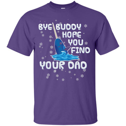 Funny Narwhal T-shirt Bye Buddy Hope You Find Your Day Purple
