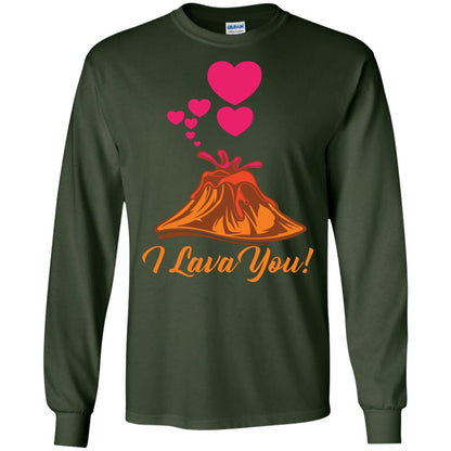 Valentines Day T-shirt I Lava You Forest Green