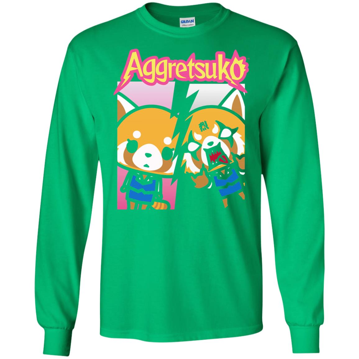 Aggretsuko Split Personality T-shirt Irish Green