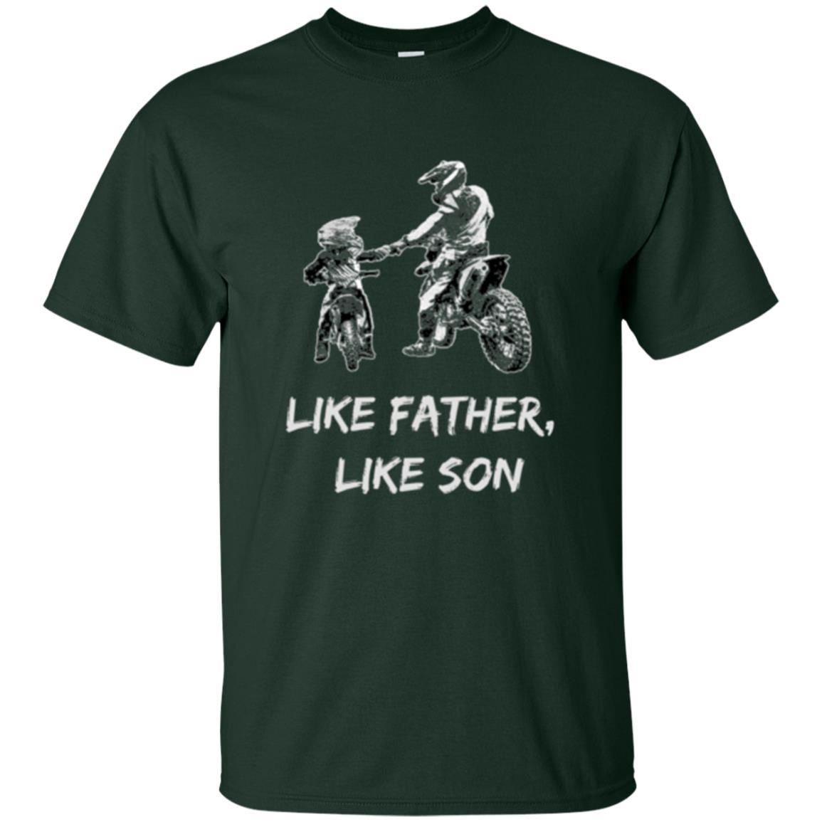 Motocross T-shirt Like Father Like Son T-shirt Forest Green