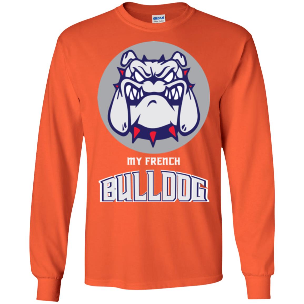 Dog Lover T-shirt My French Bulldog Orange