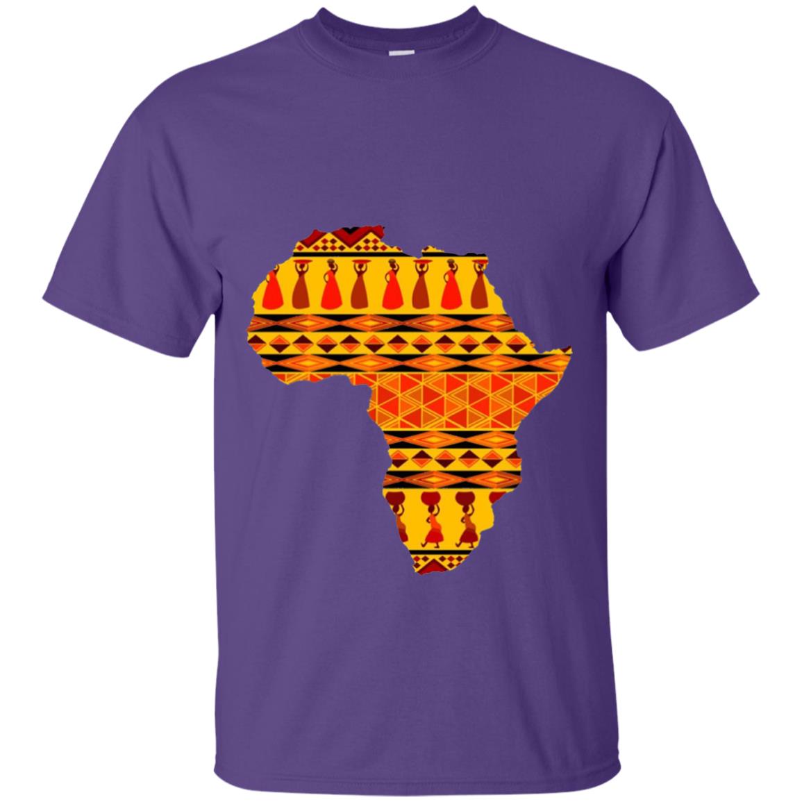 African Pride Ankara Tribal Pattern T-shirt Purple