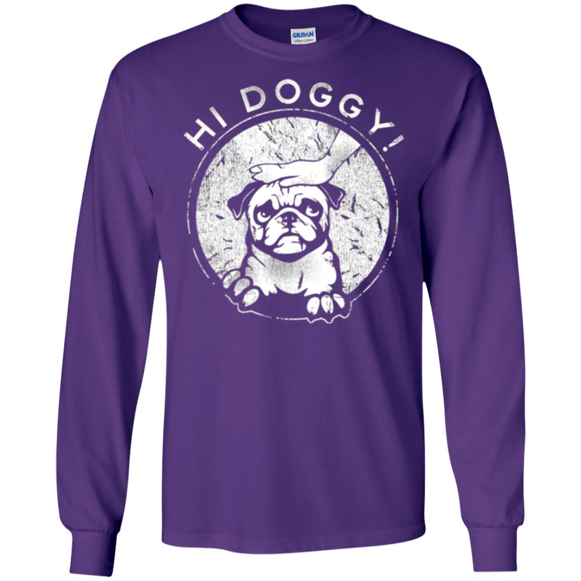 Dog Lovers T-shirt Hi Doggy Purple