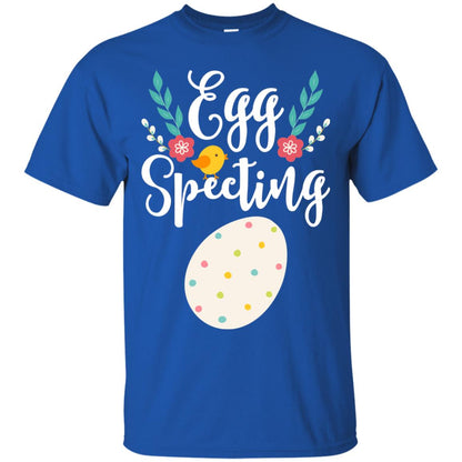 Egg Specting Announcement Pregnant Easter T-shirt Royal