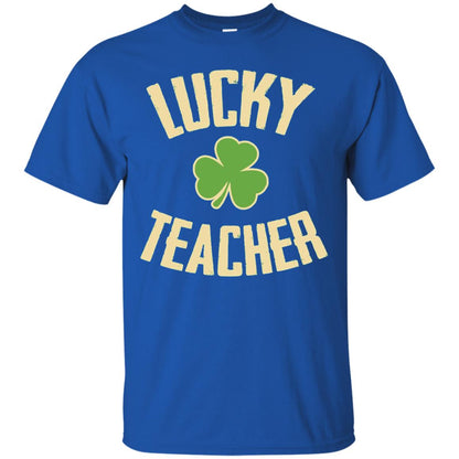 Lucky Teacher Shirt St. Patrick_s Day T-shirt Royal