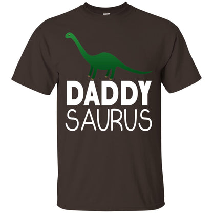 Daddy Saurus Dinosaur Matching Daddy T-shirt Dark Chocolate