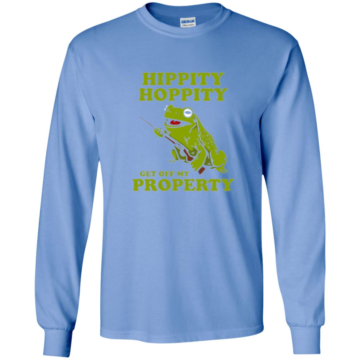 Frog Lover T-shirt Hippity Hoppity Get Off My Property Carolina Blue