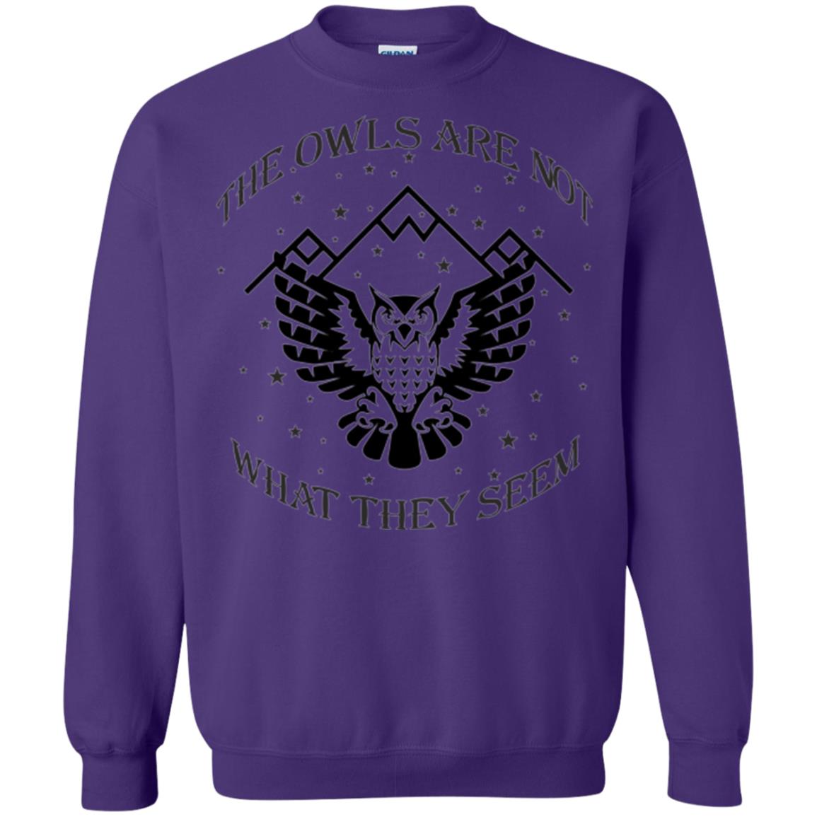 Owl Lovers T-shirt The Owls Are Not What They Seem Purple