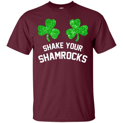 Shake Your Shamrocks St. Patrick_s Day T-shirt Maroon