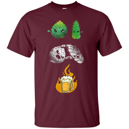 Beer Lover T-shirt Beer Fusion Flags Maroon