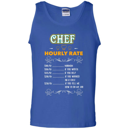 Chef Hourly Rate Cooking Cooker Gift Shirt Royal
