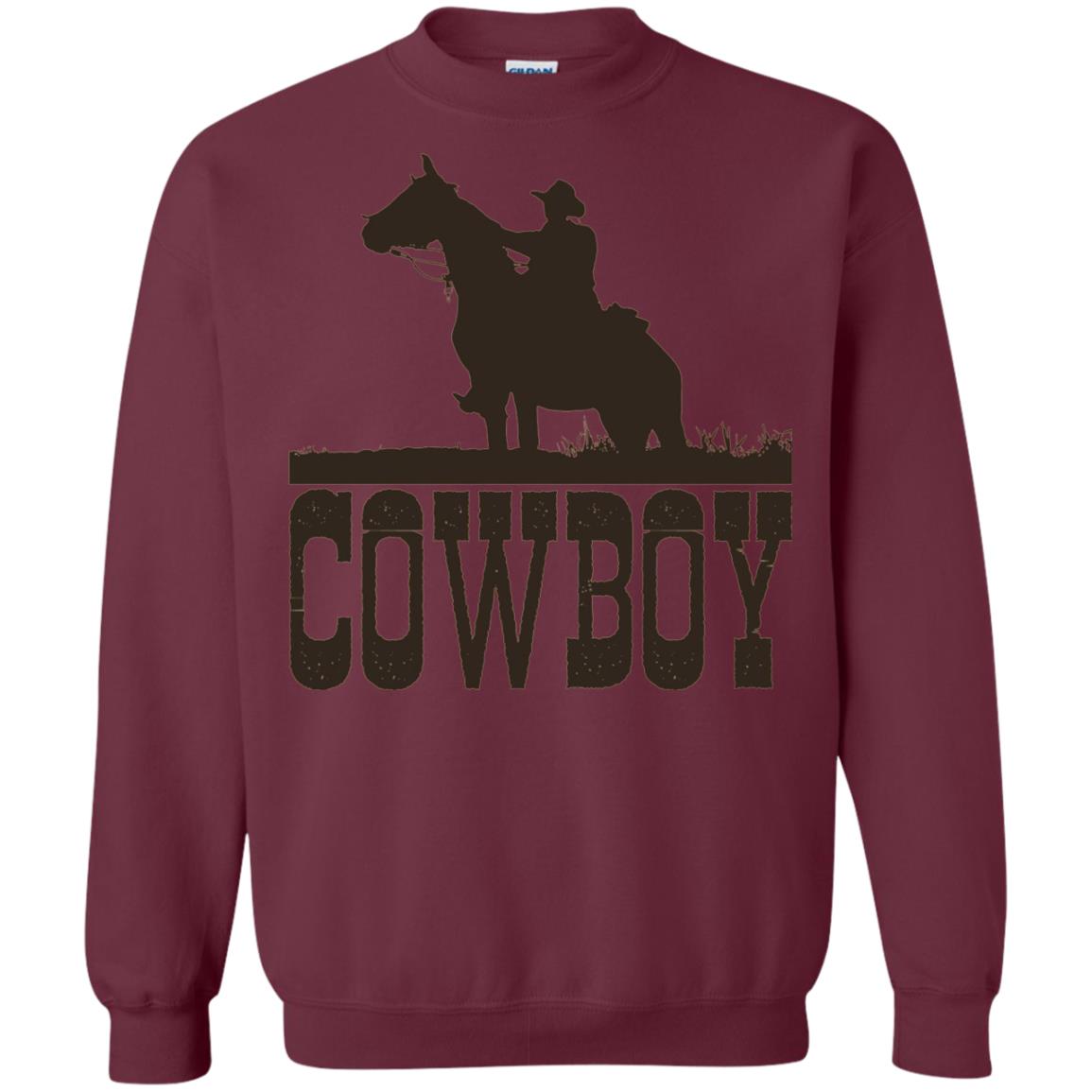 Horse Rider Western Cowboy T-shirt Maroon