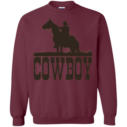 Horse Rider Western Cowboy T-shirt Maroon
