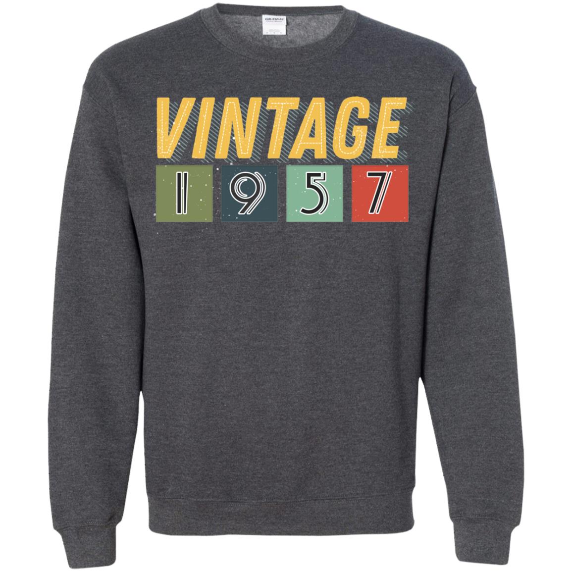 Vintage 1957 61th Birthday Gift Shirt For Mens Or Womens Dark Heather