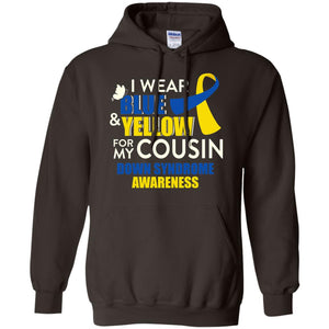 I Wear Blue And Yellow For My Cousin Down Syndrome Shirt