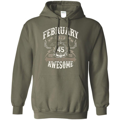 February 1973 45 Years Of Being Awesome T-shirt 45 Years Old Military Green