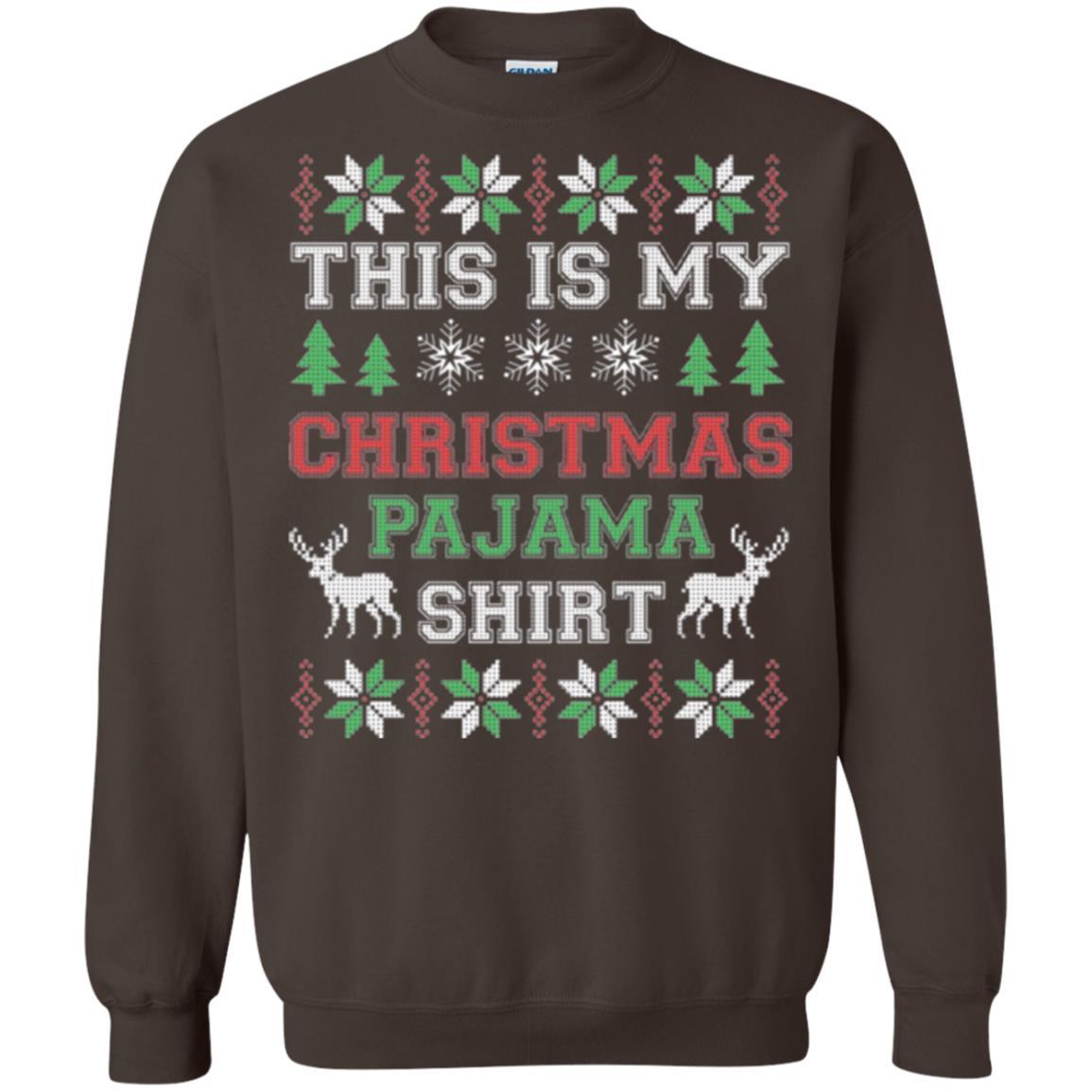 Christmas T-shirt This Is My Christmas Pajama Dark Chocolate