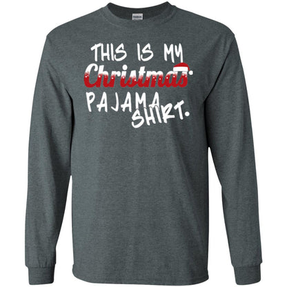 Christmas T-shirt This Is My Christmas Pajama Shirt Dark Heather