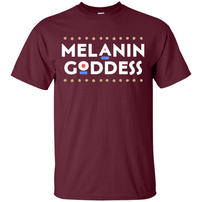 Melanin Goddess African T-shirt Black Girl Poppin_ Maroon