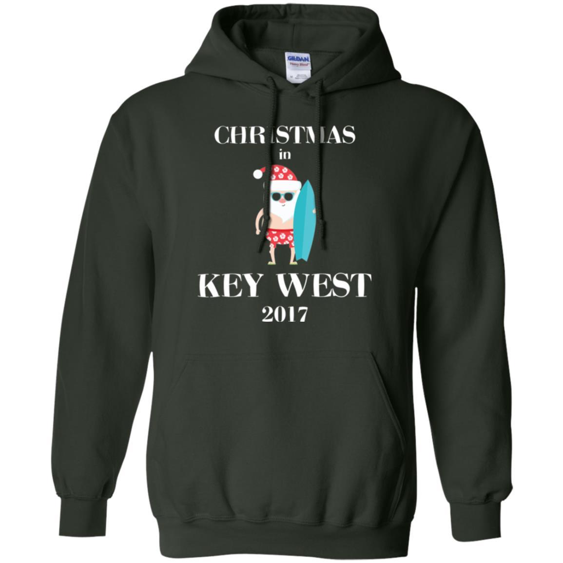 Family Vacation T-shirt Christmas In Key West 2017 Forest Green