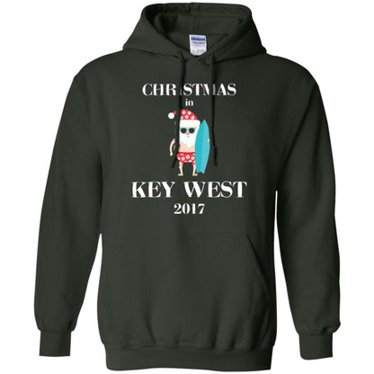 Family Vacation T-shirt Christmas In Key West 2017 Forest Green