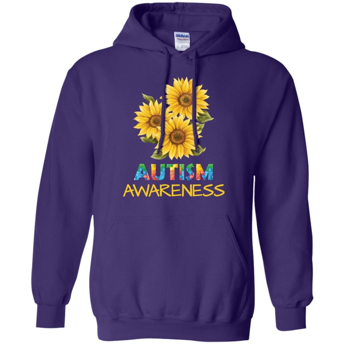Autism Awareness Sunflower Shirt Purple