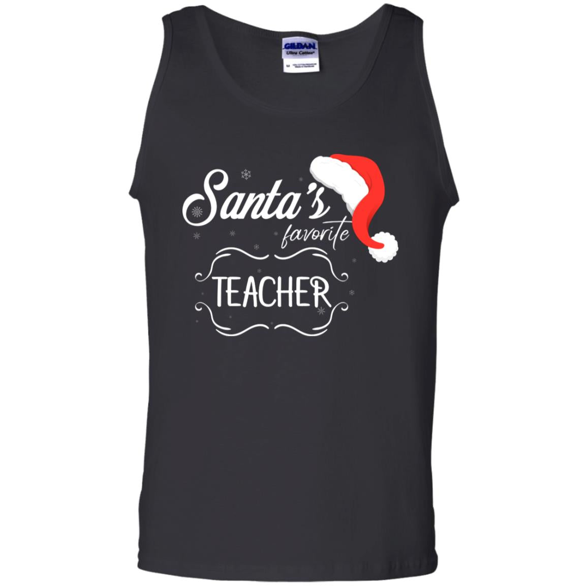 Santa's Favorite Teacher Teaching X-mas Gift Shirt For Teachers Black