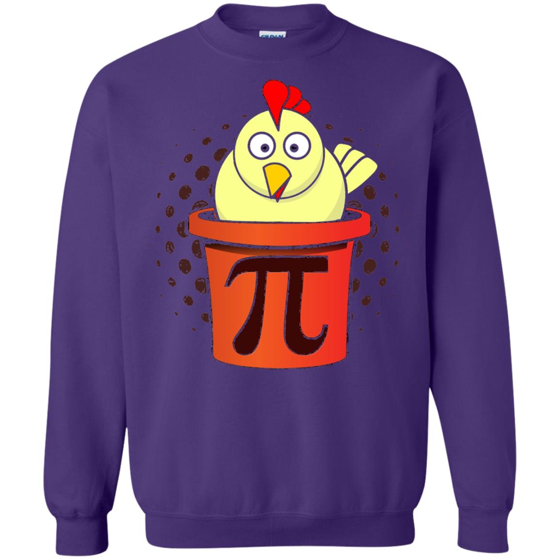Chicken Pot Pi Funny Math T-shirt Purple