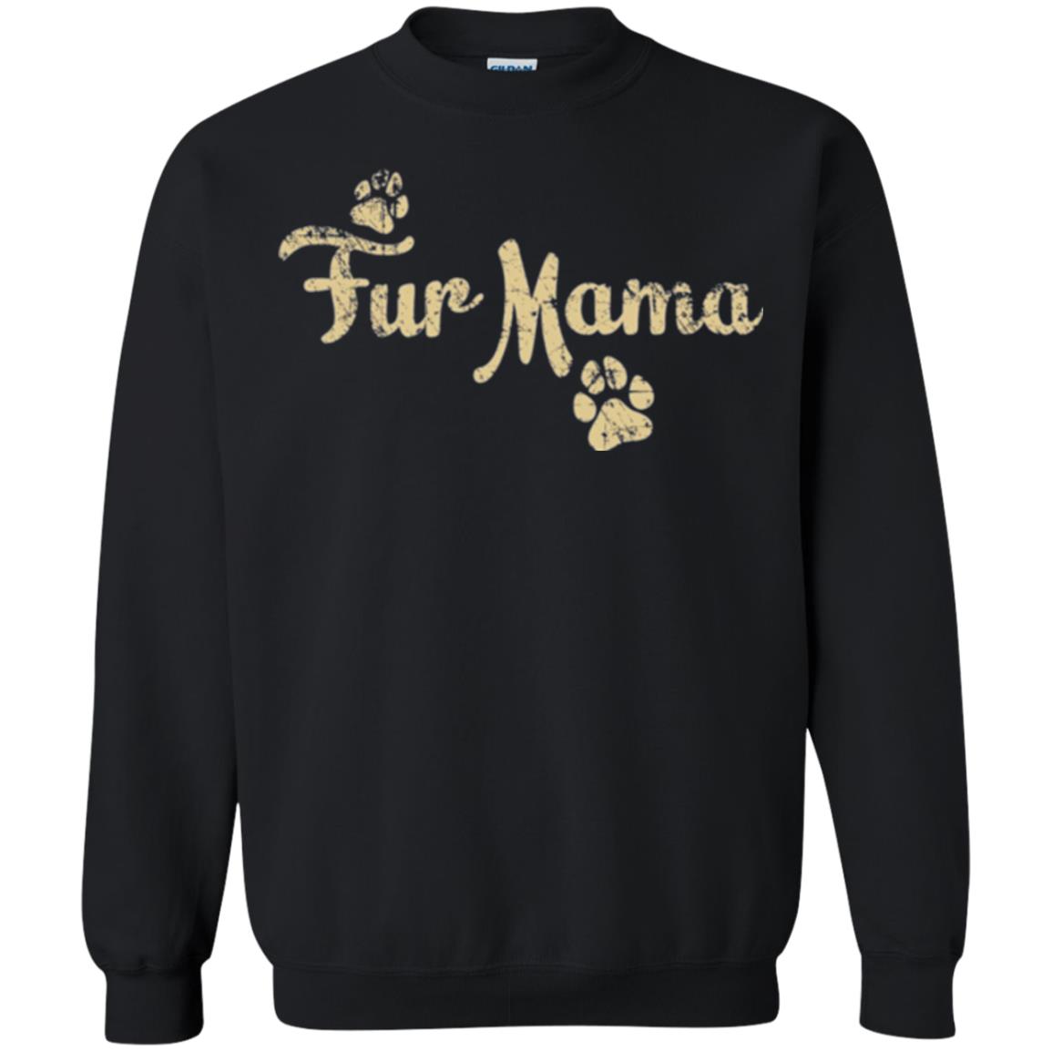 Fur Mama Mommy Love Dog T-shirt Black
